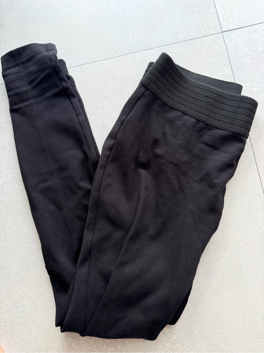 LOFT S Black Ponte Pull On Skinny Legging Womens Dress Pants